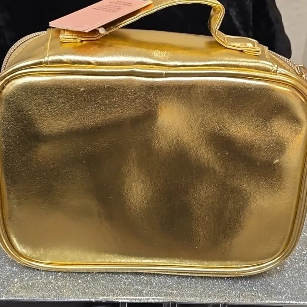 Juicy Couture JC Heart Logo Zip Around Cosmetic Bag w/Removable Dividers‎